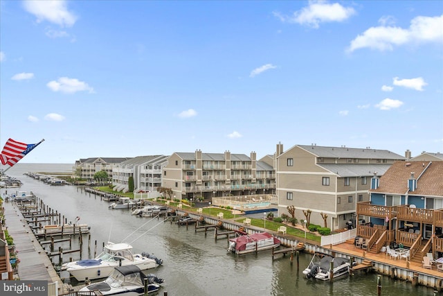 106 120th St Unit 303, Ocean City, MD 21842 - water view featuring a boat dock