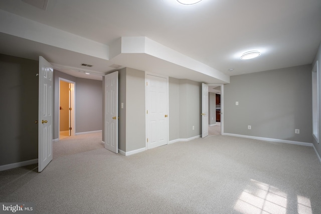 47561 Hidden Cove Ct, Sterling, VA 20165 - finished basement with light colored carpet and baseboards