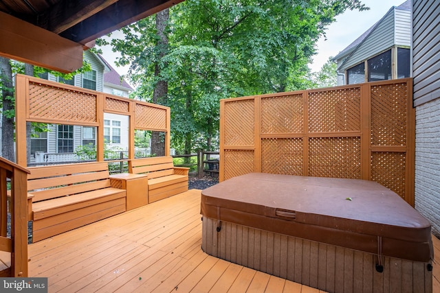 47561 Hidden Cove Ct, Sterling, VA 20165 - deck featuring a covered hot tub and a sunroom
