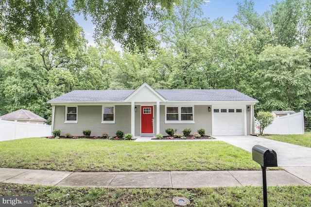 3402 Halloway S, Upper Marlboro, MD 20772 - ranch-style home with a garage, driveway, brick siding, and roof with shingles