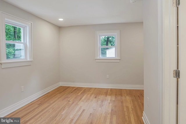 3402 Halloway S, Upper Marlboro, MD 20772 - unfurnished room with light wood-style floors, baseboards, and recessed lighting