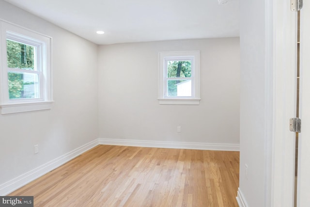 3402 Halloway S, Upper Marlboro, MD 20772 - unfurnished room with light wood-style flooring, baseboards, and recessed lighting