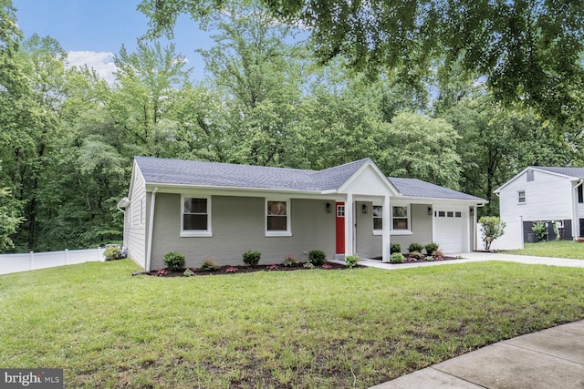 3402 Halloway S, Upper Marlboro, MD 20772 - single story home featuring a garage, driveway, brick siding, a shingled roof, and a porch