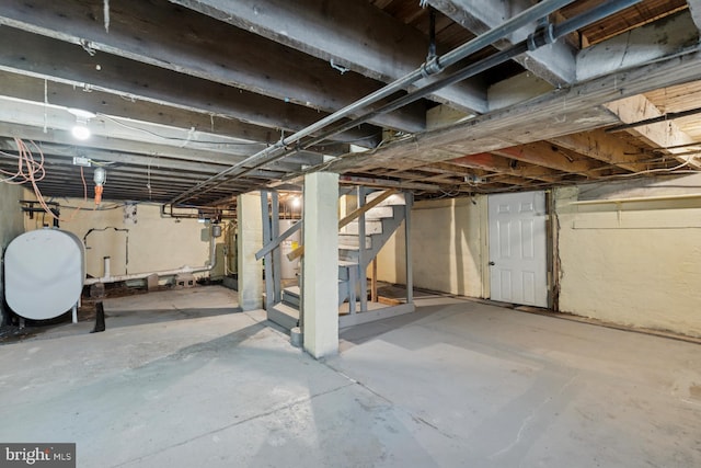 635 Elroy Rd, Souderton, PA 18964 - unfinished basement with heating fuel and stairs