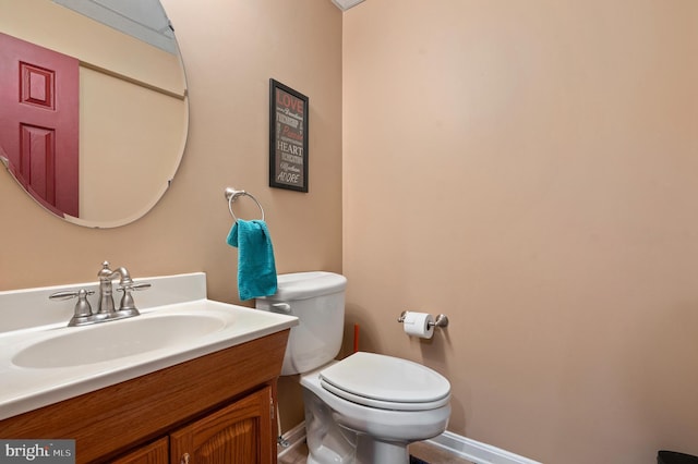 1433 Knopp Rd, Jarrettsville, MD 21084 - half bath featuring toilet, vanity, and baseboards