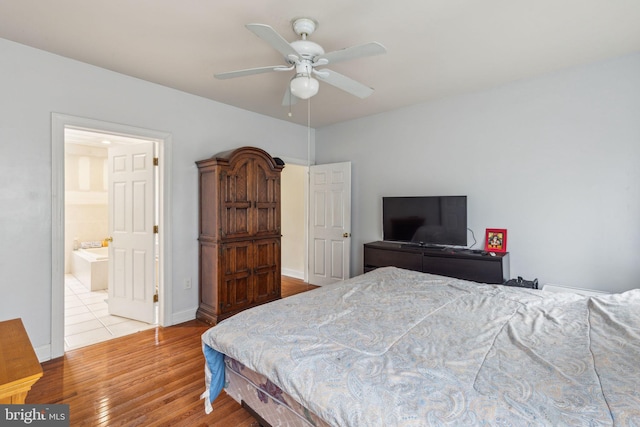 766 S 18th St, Philadelphia, PA 19146 - bedroom featuring wood finished floors, a ceiling fan, and baseboards
