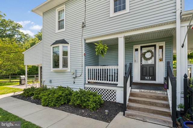 927 Annapolis Rd, Gambrills, MD 21054 - doorway to property featuring covered porch