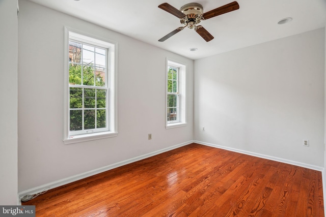 314 Monroe St, Philadelphia, PA 19147 - empty room with light wood-style floors, a ceiling fan, and baseboards