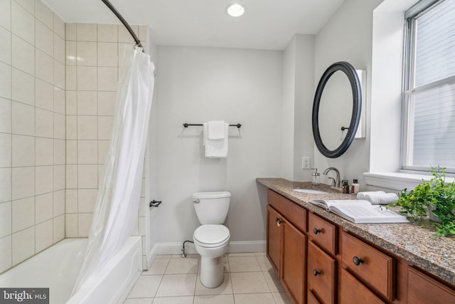 314 Monroe St, Philadelphia, PA 19147 - full bath with vanity, toilet, shower / tub combo, tile patterned floors, and baseboards