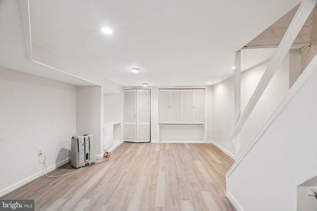 314 Monroe St, Philadelphia, PA 19147 - finished basement with wood finished floors, baseboards, and recessed lighting