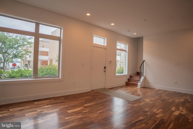 740 S Chris Columbus Blvd Unit 15, Philadelphia, PA 19147 - entryway featuring recessed lighting, wood finished floors, and stairs