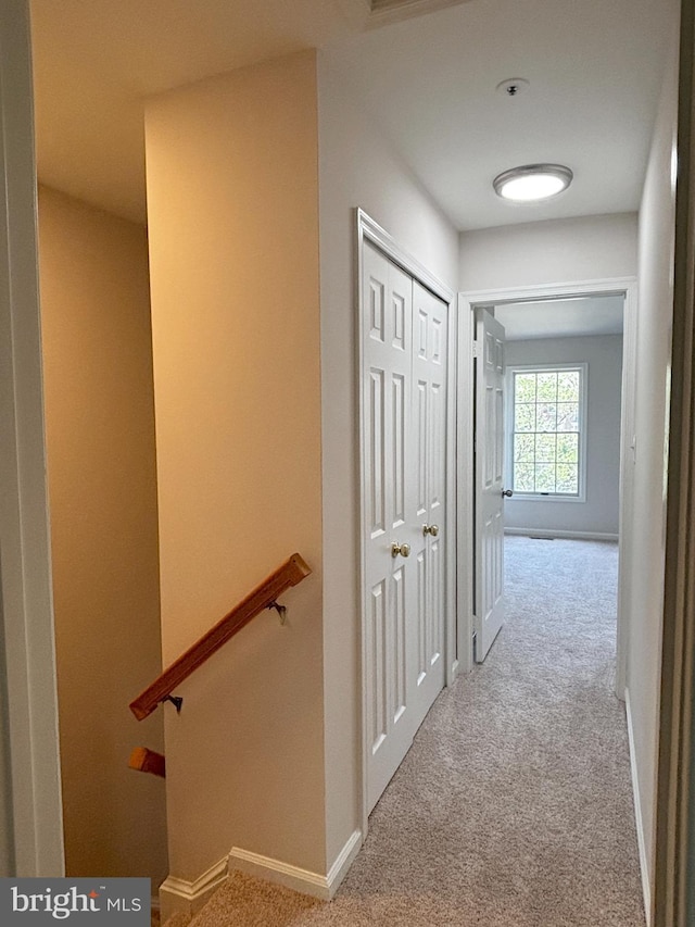 7930 Blue Gray Cir, Manassas, VA 20109 - hallway featuring carpet and an upstairs landing