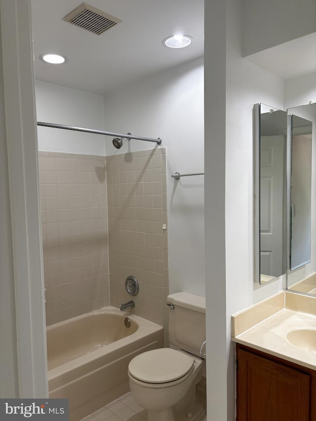 7930 Blue Gray Cir, Manassas, VA 20109 - full bathroom featuring shower / bath combination, vanity, and tile patterned floors