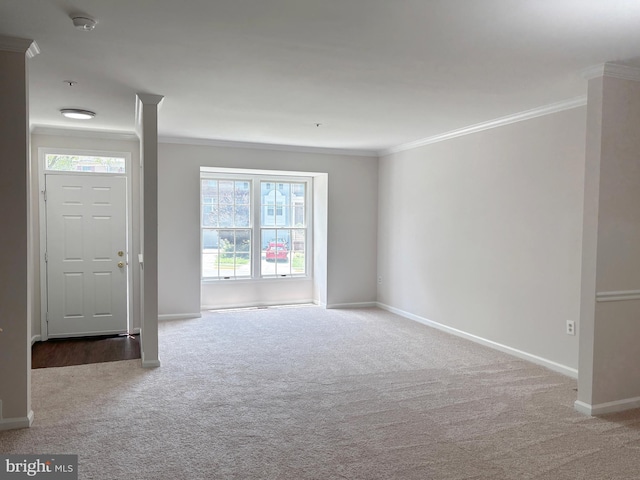 7930 Blue Gray Cir, Manassas, VA 20109 - carpeted spare room featuring ornamental molding and a smoke detector