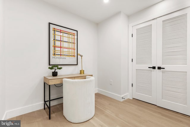 3923 14th St NW Unit 4, Washington, DC 20011 - office space with baseboards, light wood-style floors, and recessed lighting