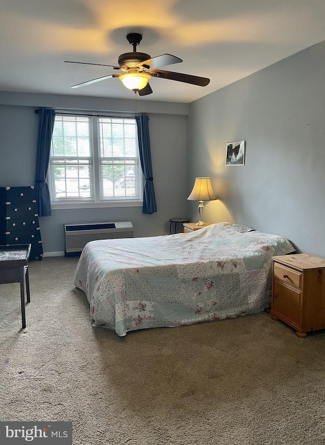 3401 Commonwealth Ave Unit A, Alexandria, VA 22305 - carpeted bedroom featuring a ceiling fan