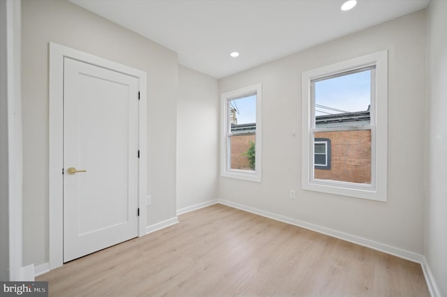 46 E Price St, Philadelphia, PA 19144 - unfurnished bedroom with wood finished floors, baseboards, and recessed lighting