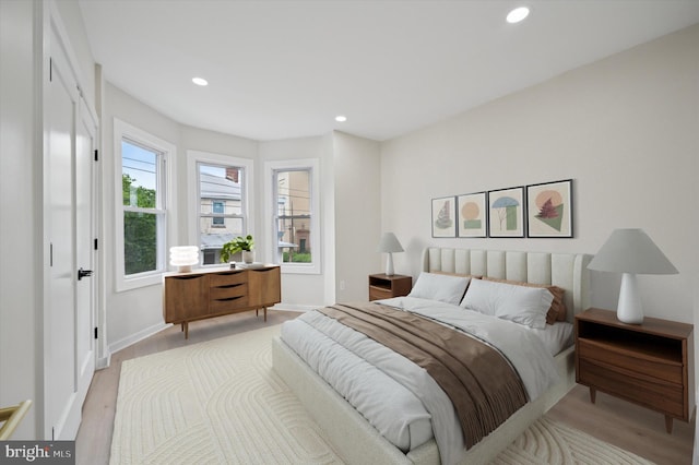 46 E Price St, Philadelphia, PA 19144 - bedroom with light wood finished floors, recessed lighting, and baseboards