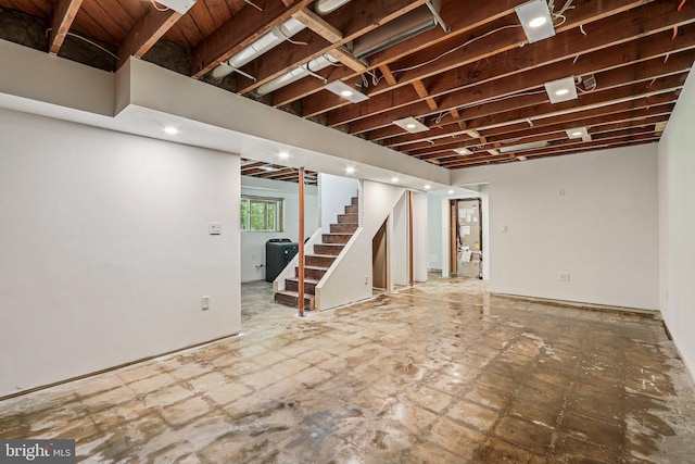 9307 Overlea Dr, Rockville, MD 20850 - below grade area featuring stairs