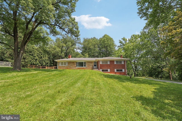 9307 Overlea Dr, Rockville, MD 20850 - rear view of property with a chimney and brick siding
