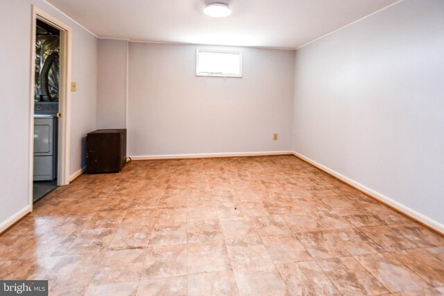 10903 Exeter Ct, Upper Marlboro, MD 20774 - unfurnished room featuring washer / clothes dryer, baseboards, and tile patterned floors