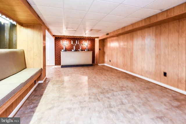 10903 Exeter Ct, Upper Marlboro, MD 20774 - common area with wood walls and a drop ceiling