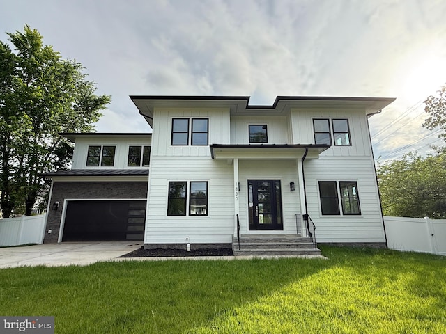 1830 Cherri Dr, Falls Church, VA 22043 - modern farmhouse featuring driveway, an attached garage, and board and batten siding