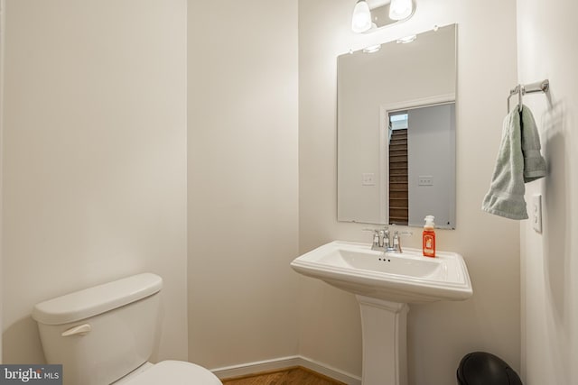 4005 Sweet Azalea Row, Glen Allen, VA 23059 - half bath featuring toilet, wood finished floors, and baseboards