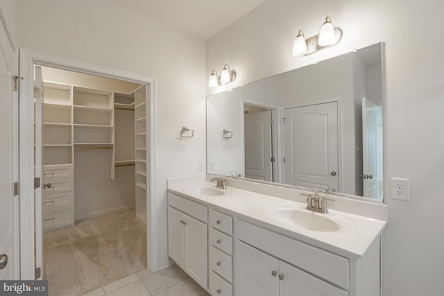 4005 Sweet Azalea Row, Glen Allen, VA 23059 - bathroom featuring double vanity and a walk in closet