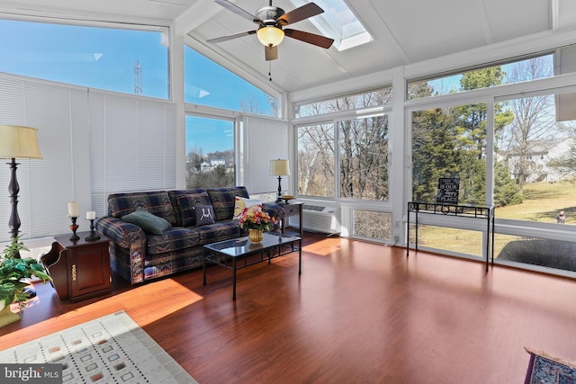 5512 Aspen Dale Ct, Ellicott City, MD 21043 - sunroom with a skylight, healthy amount of natural light, and an AC wall unit