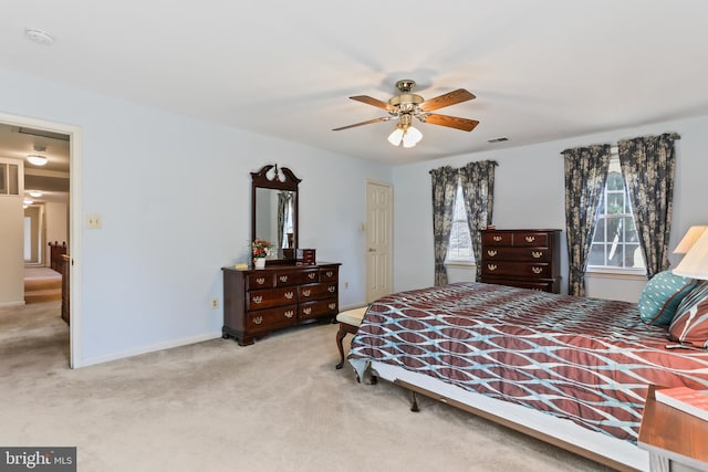 5512 Aspen Dale Ct, Ellicott City, MD 21043 - bedroom with carpet flooring, a ceiling fan, and baseboards