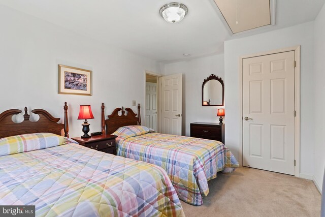 5512 Aspen Dale Ct, Ellicott City, MD 21043 - bedroom with light colored carpet and attic access