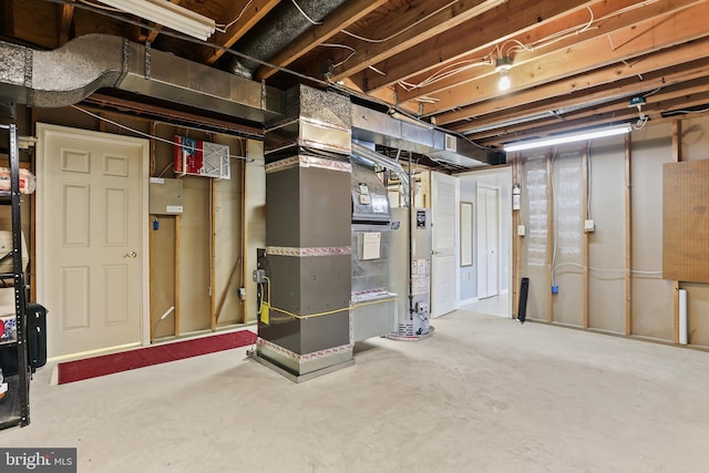 5512 Aspen Dale Ct, Ellicott City, MD 21043 - unfinished basement with heating unit and gas water heater