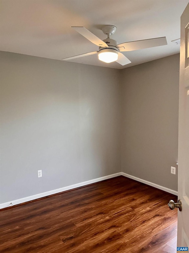 2733 Aldersgate Way, Charlottesville, VA 22911 - spare room featuring dark wood-style flooring, ceiling fan, and baseboards