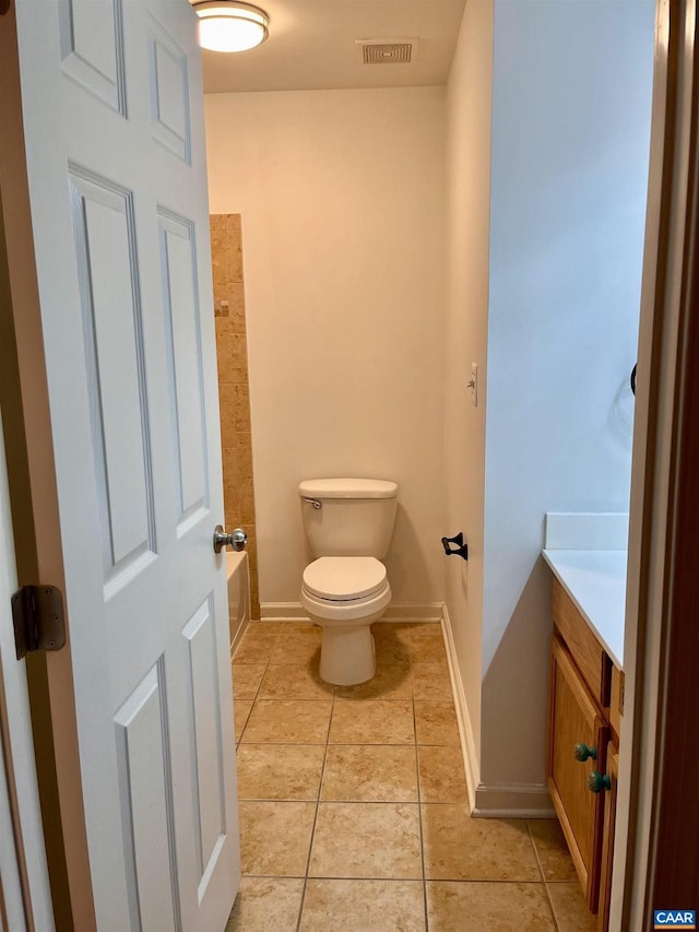 2733 Aldersgate Way, Charlottesville, VA 22911 - bathroom with vanity, toilet, tile patterned floors, and baseboards