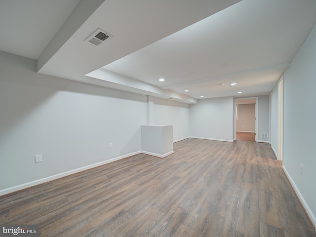 625 Butler Ave, Winchester, VA 22601 - finished below grade area featuring recessed lighting, wood finished floors, and baseboards
