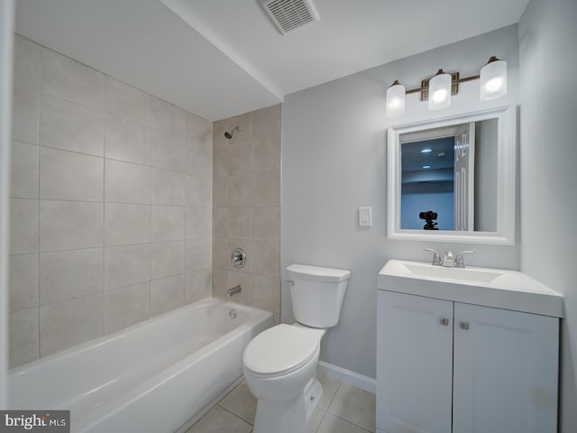 625 Butler Ave, Winchester, VA 22601 - full bathroom with toilet, tile patterned floors, vanity, shower / washtub combination, and baseboards