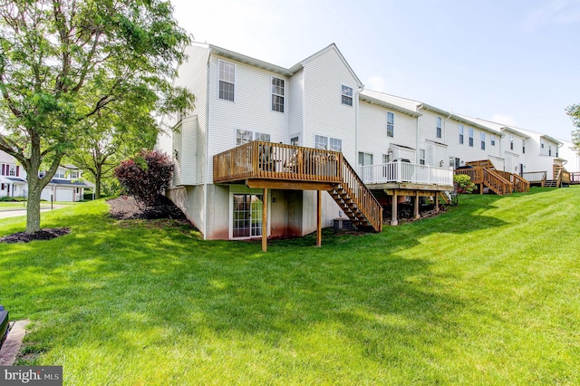 812 Red Rock Cir, Royersford, PA 19468 - rear view of property featuring stairs, a deck, and a yard