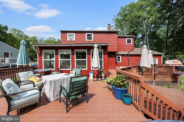 312 Walnut Ave, Marlton, NJ 08053 - wooden deck with outdoor dining area