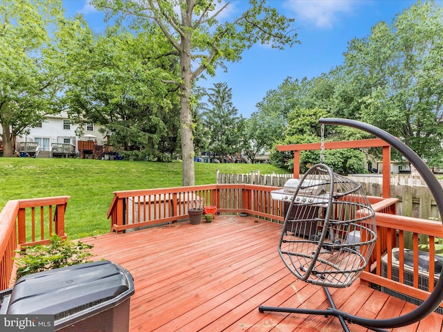 20523 Staffordshire Dr, Germantown, MD 20874 - wooden terrace with a lawn