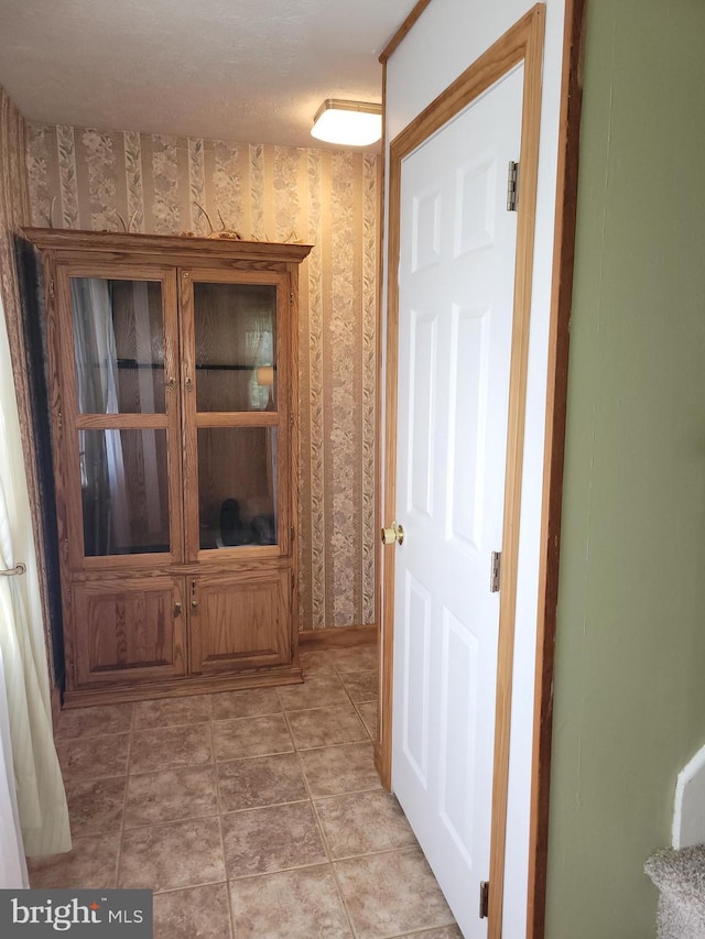 1221 Valley View Rd, Bellefonte, PA 16823 - corridor with wallpapered walls