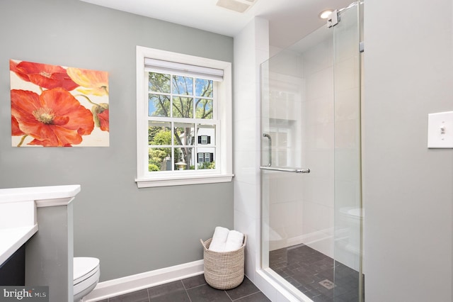 4407 Sedgwick Rd, Baltimore, MD 21210 - bathroom featuring vanity, tile patterned floors, and a shower stall