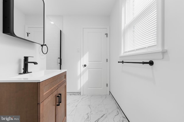 937 E Durard St, Philadelphia, PA 19150 - bathroom featuring vanity and marble finish flooring