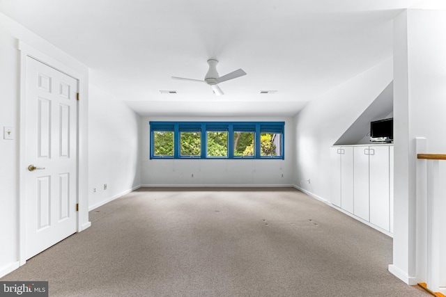 5 Tall Tree Ct, Baltimore, MD 21208 - unfurnished living room featuring carpet floors and a ceiling fan