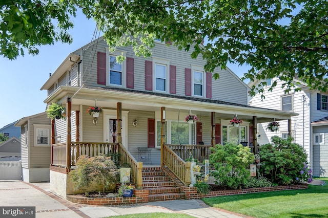 236 Ardmore Ave, Haddonfield, NJ 08033 - view of front of home featuring covered porch and a garage