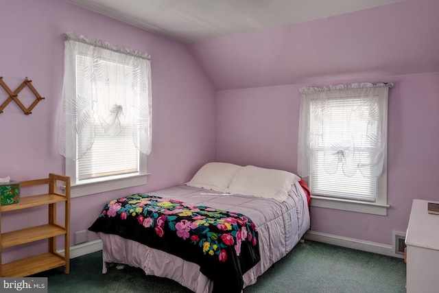 236 Ardmore Ave, Haddonfield, NJ 08033 - carpeted bedroom featuring vaulted ceiling and baseboards