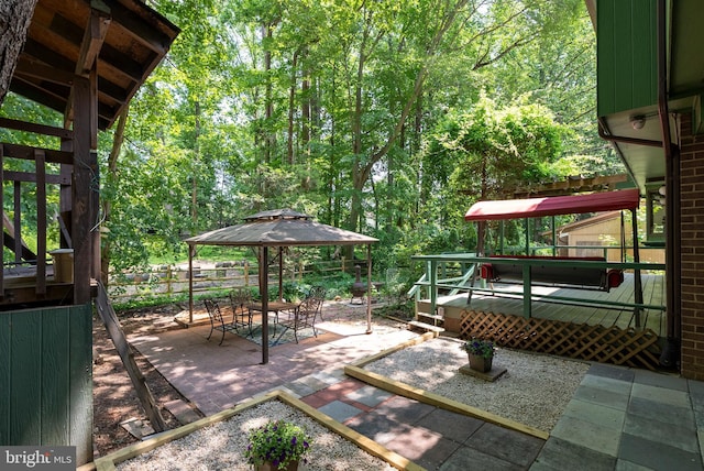 5305 Thunder Hill Rd, Columbia, MD 21045 - view of patio with a gazebo