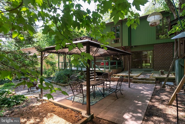 5305 Thunder Hill Rd, Columbia, MD 21045 - view of patio with a gazebo