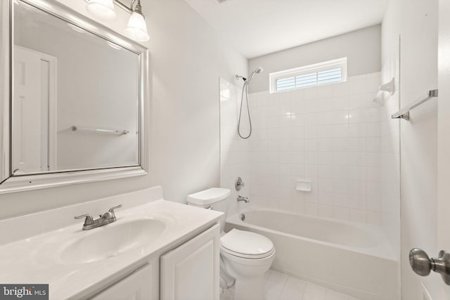45620 Livingstone Station St, Sterling, VA 20166 - full bathroom with vanity, toilet, bathing tub / shower combination, and tile patterned floors