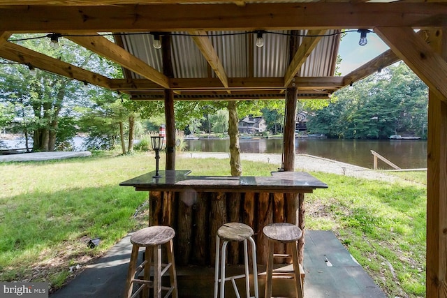 172 Chippewa Trl, Medford Lakes, NJ 08055 - view of patio / terrace featuring a water view